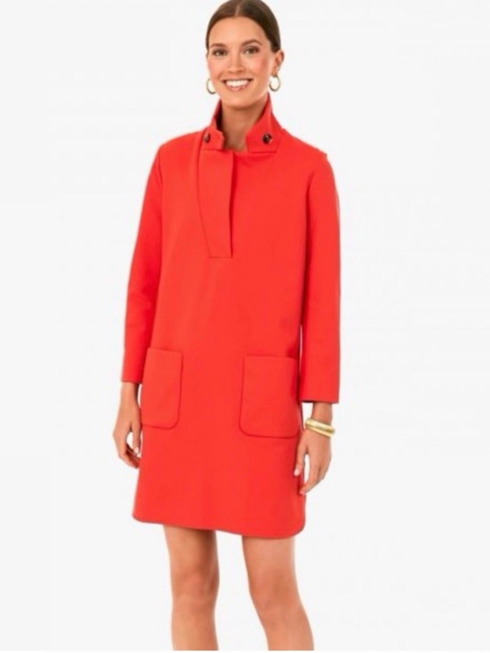 Tuckernuck Emerson Dress Red Ponte Knit Quiet Luxury Classic Chic Size XXL
